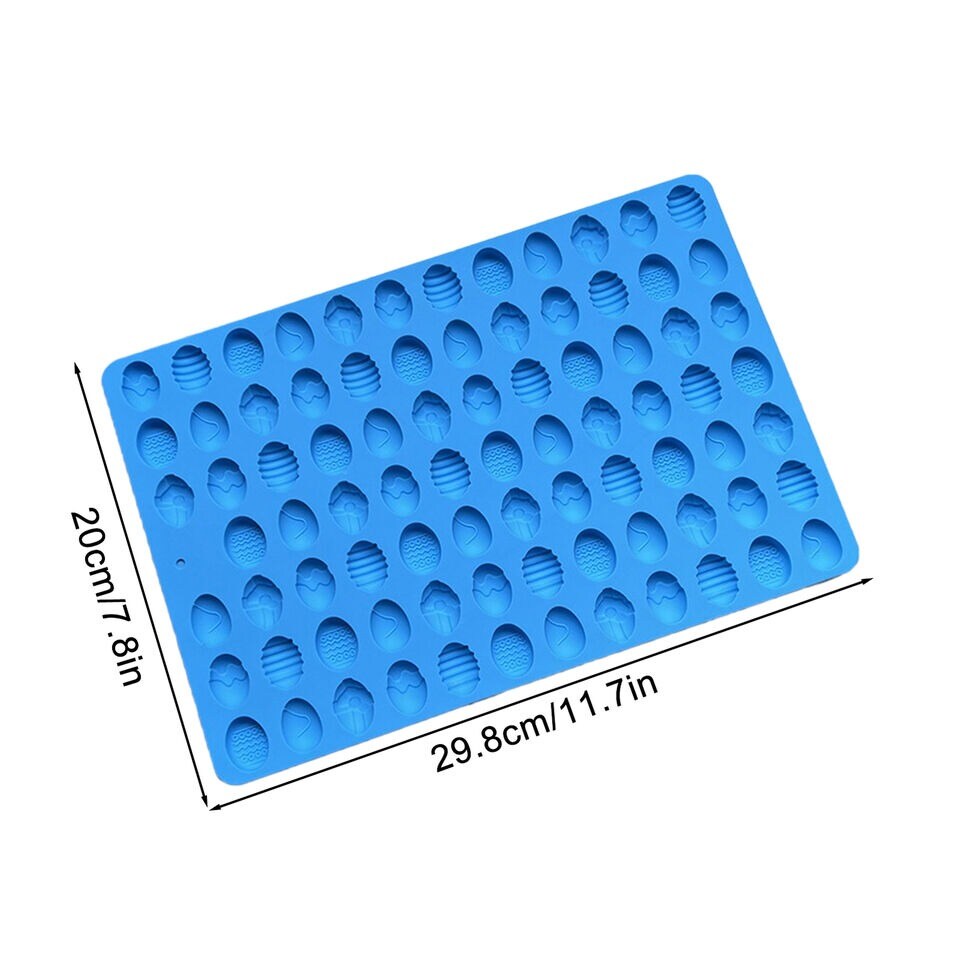 Mini Easter Egg Silicone Mold 83 Cavity Jelly Mold Easter Chocolate Baking Mold