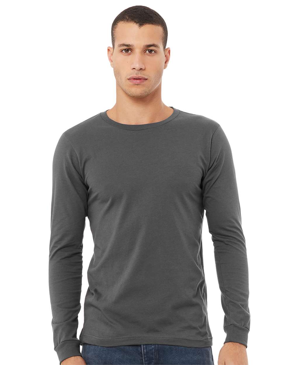 BELLA+CANVAS Long Sleeve Heavy Cotton Jersey Tee for Everyday Wear, Casual Style & Layering Unisex Shirt