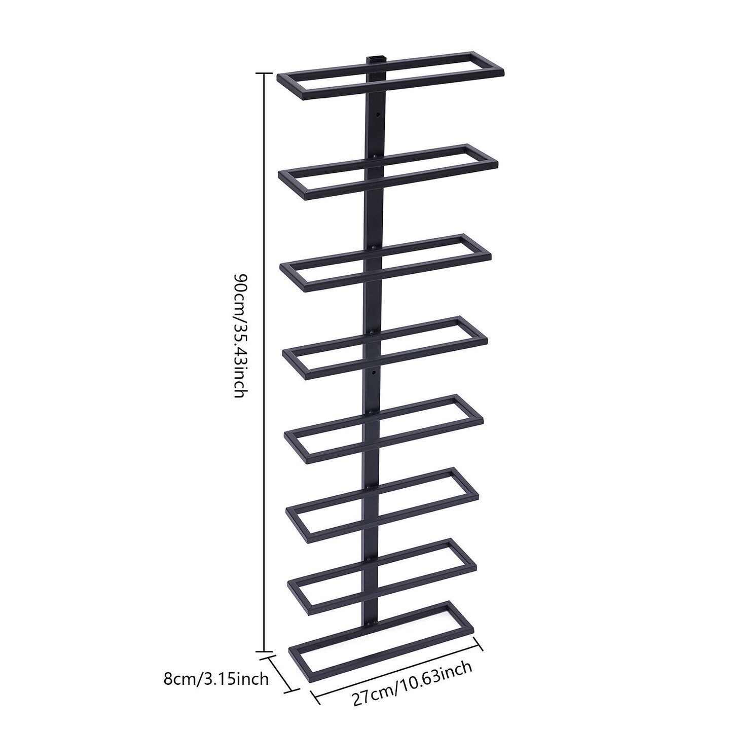 Kitcheniva 8-Tier Wall Mounted Metal Wine Rack