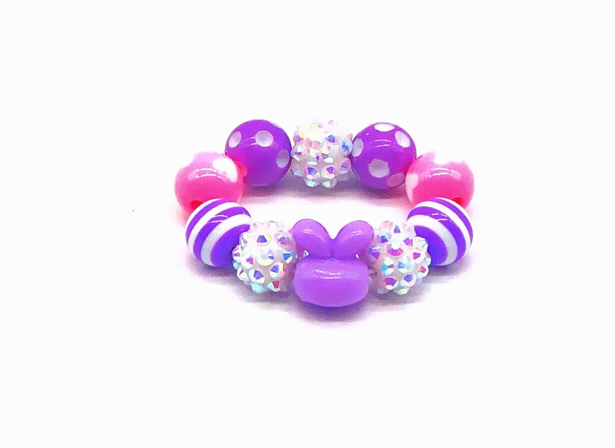 Easter Bunny Rabbit Beaded Bracelet | Little Girls Birthday Gift ...