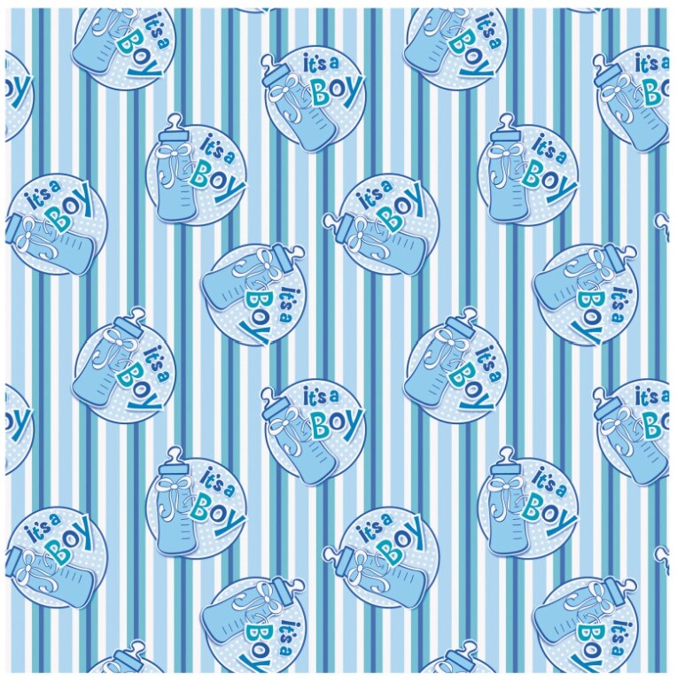 It&#x27;s a Boy Bottle Gift Wrap, 30&#x22; x 5ft