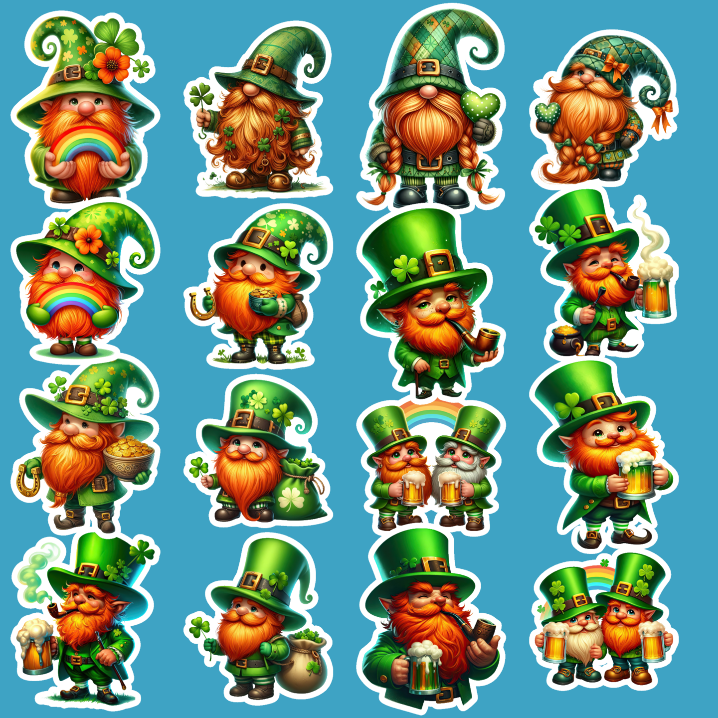 St. Patrick's Day Leprechaun Stickers
