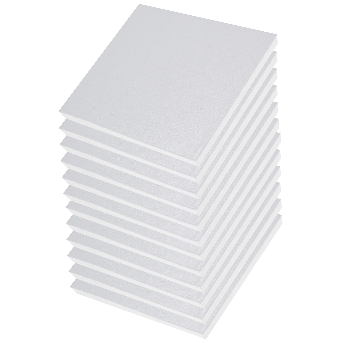 Spec101 White Cake Drum 10 Inch Set - 12pk Thick Square Cake Board Drums