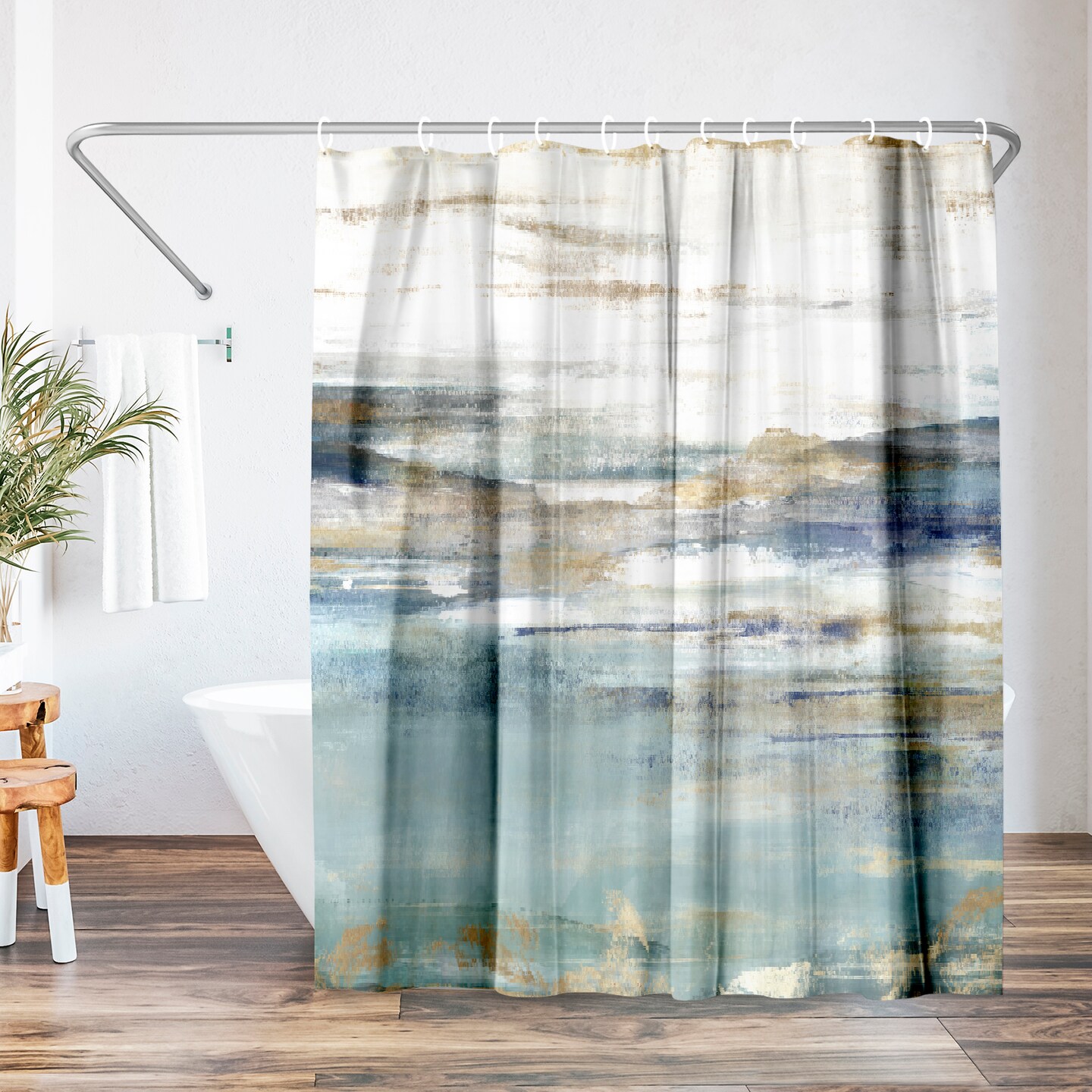 Americanflat 71" x 74" Shower Curtain, Upon a Clear II by PI Creative Art