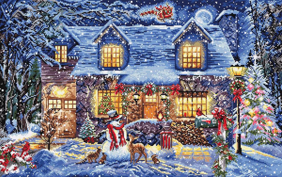 Counted Cross Stitch Kit Cottage Glow L8030