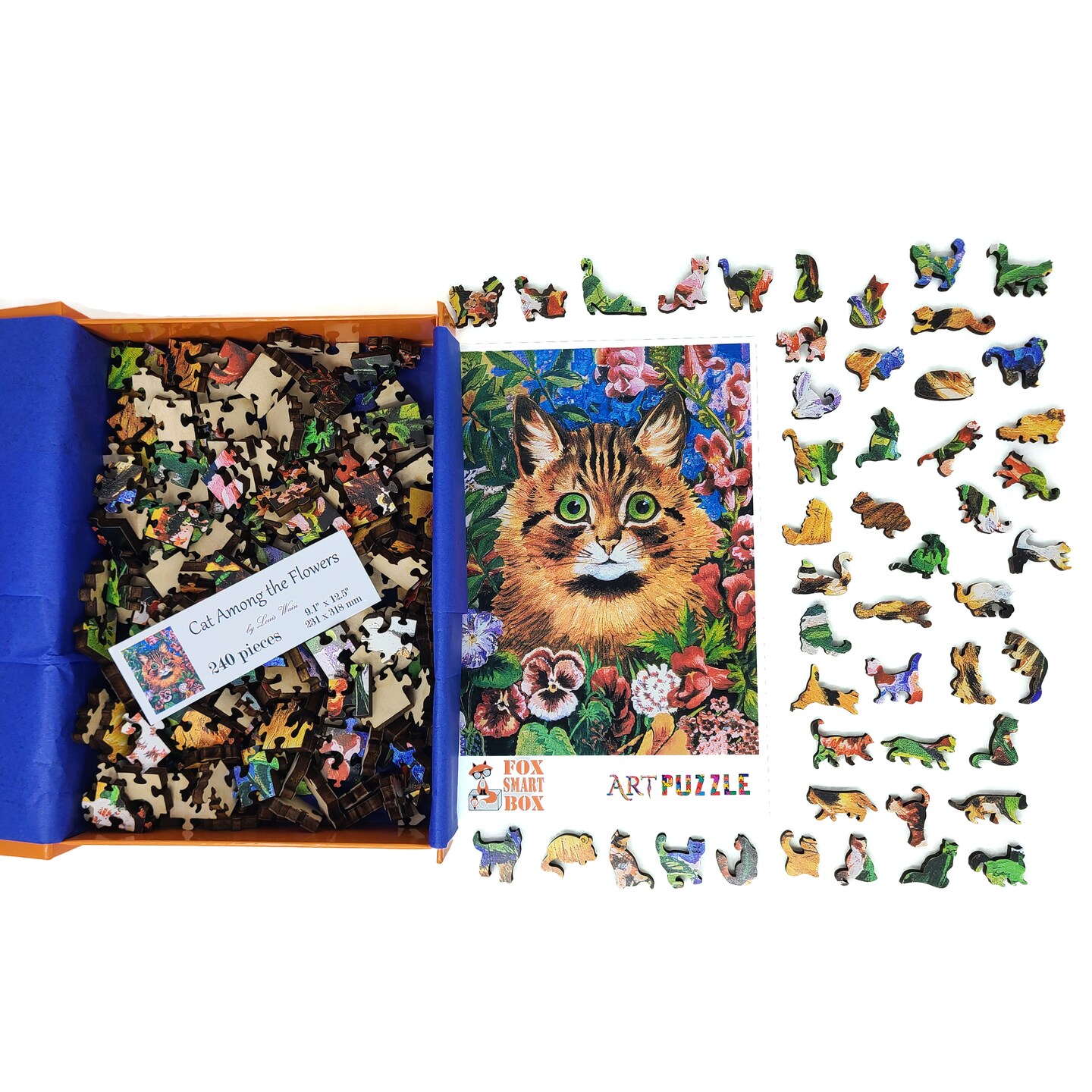 Wooden Jigsaw Puzzles for Adults - Uniquely Shaped Pieces