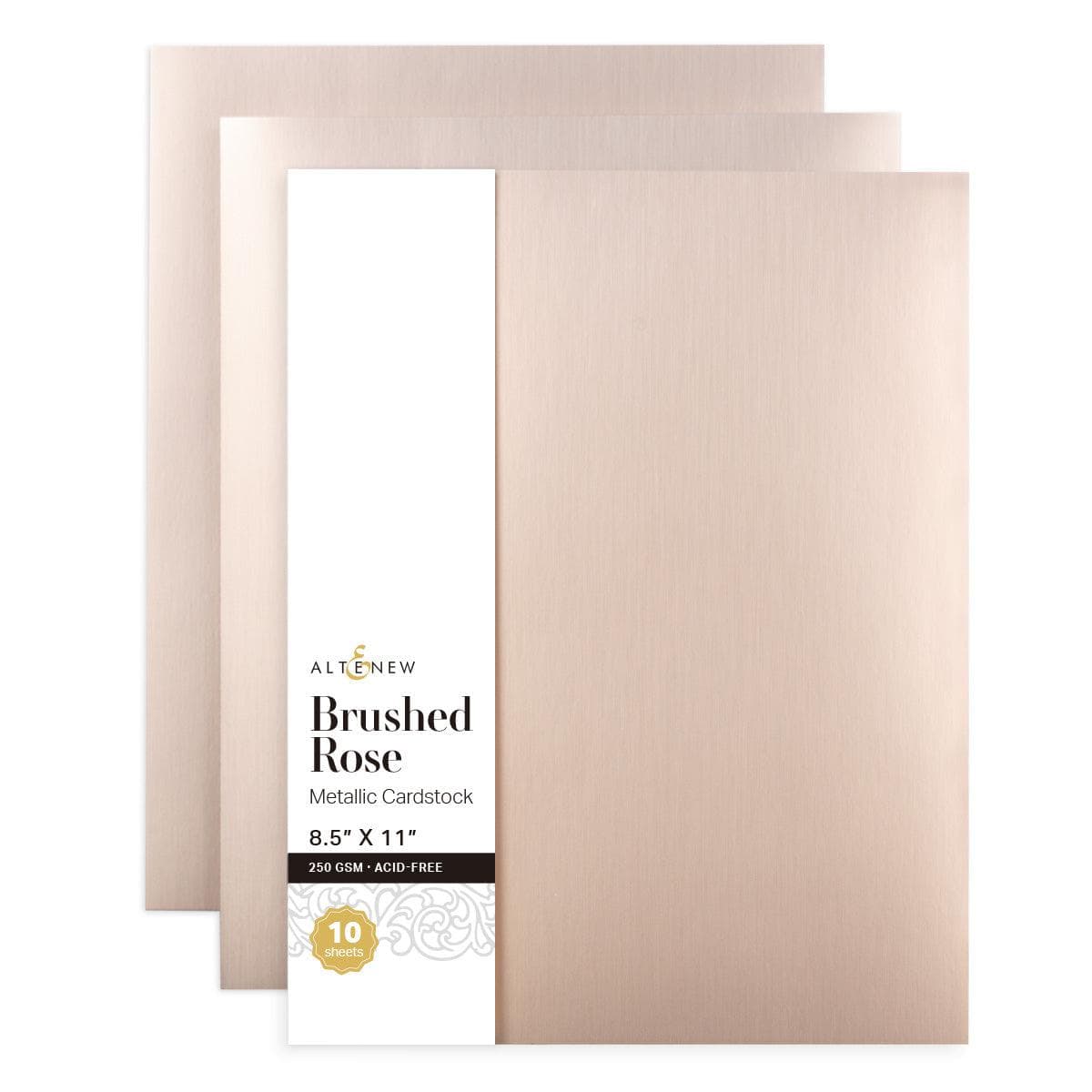 Brushed Rose Metallic Cardstock (10 sheets/set)