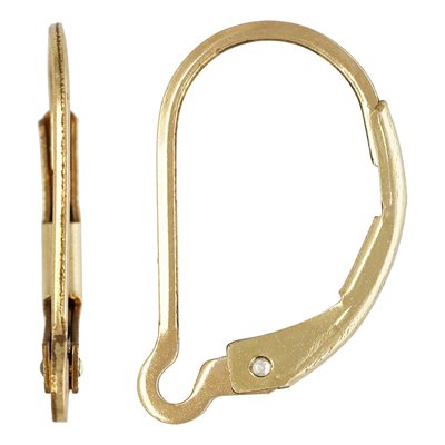 Lever Back DIY Gold Filled Earrings 15x10mm (1 Pair of Earrings)
