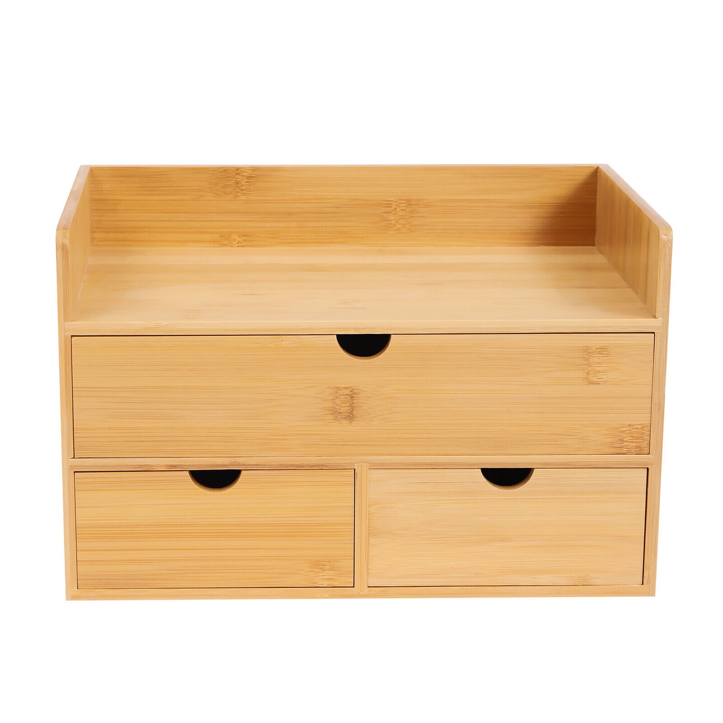 Kitcheniva Bamboo Desk Organizer with 3 Drawers Storage