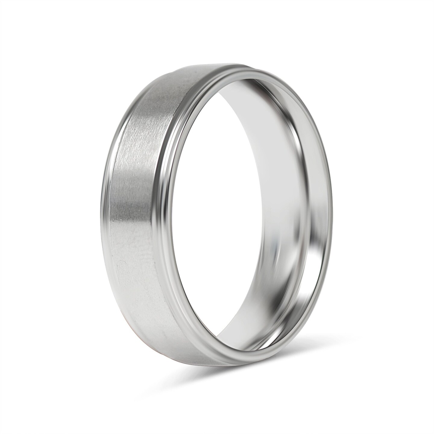 Stainless Steel Brushed Center With Grooved Edge Ring