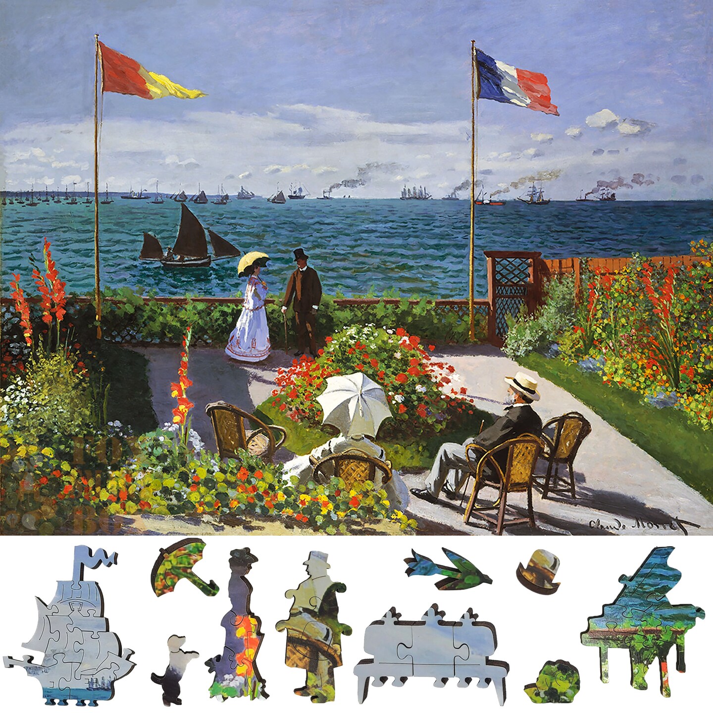 Wooden Jigsaw Puzzles for Adults - Uniquely Shaped Pieces - made