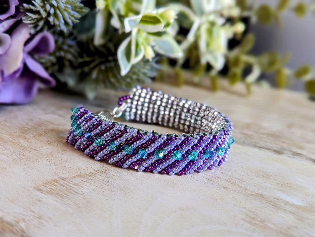 Embellished Square Stitch Bracelet with John Bead Classes Michaels