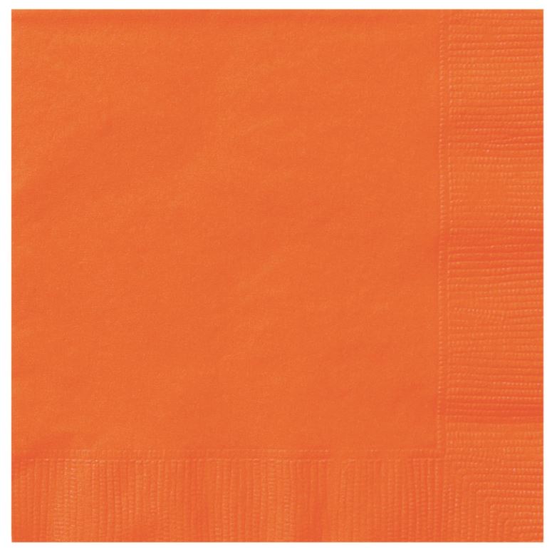 Pumpkin Orange Solid Luncheon Napkins, 20ct