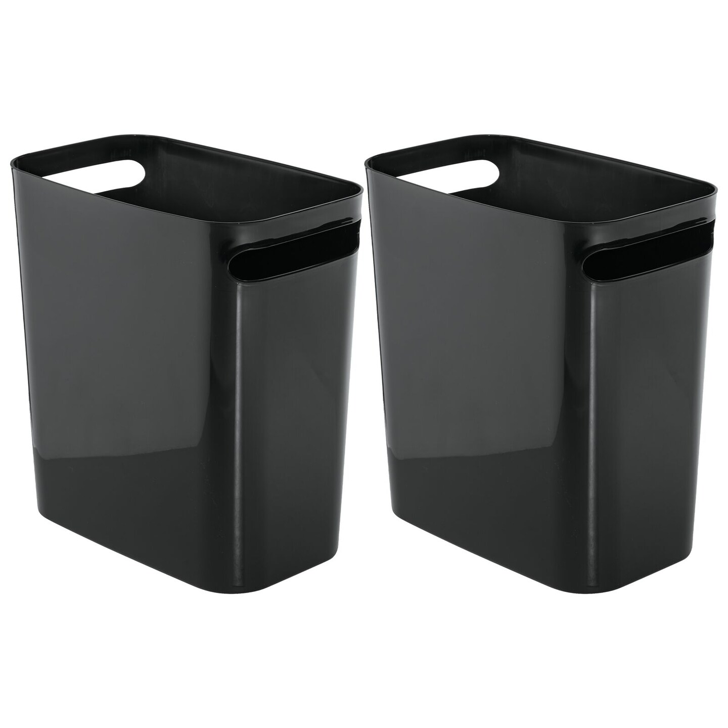 mDesign Plastic Slim Large 2.5 Gallon Trash Can Wastebasket