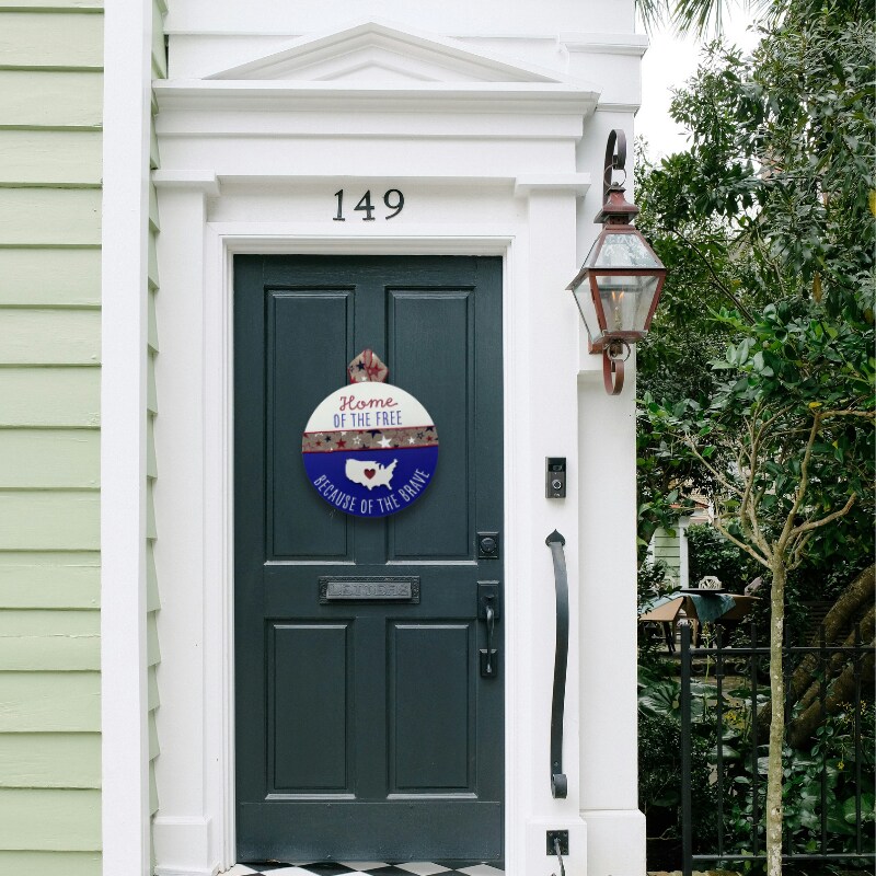Home of the Free Welcome Door Sign