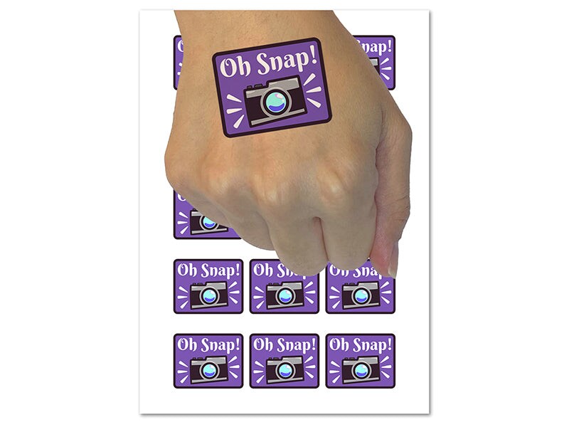 Oh Snap Camera Photography Temporary Tattoo Water Resistant Fake Body