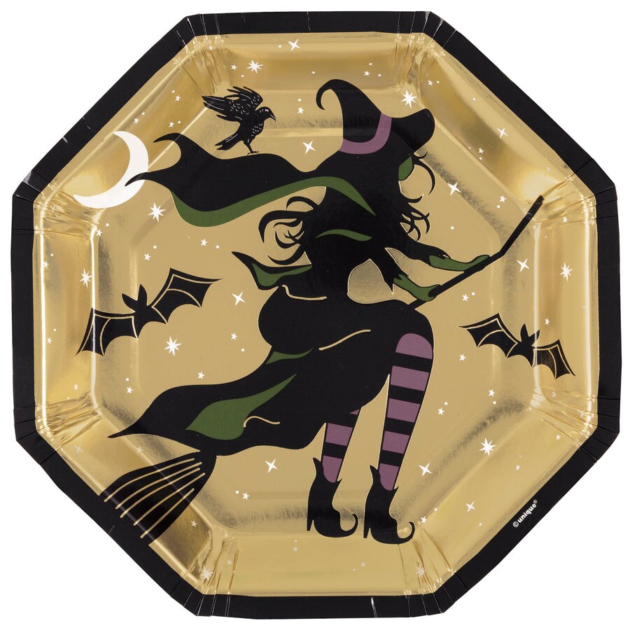 Celestial Halloween Octagon Shaped Dessert Plates