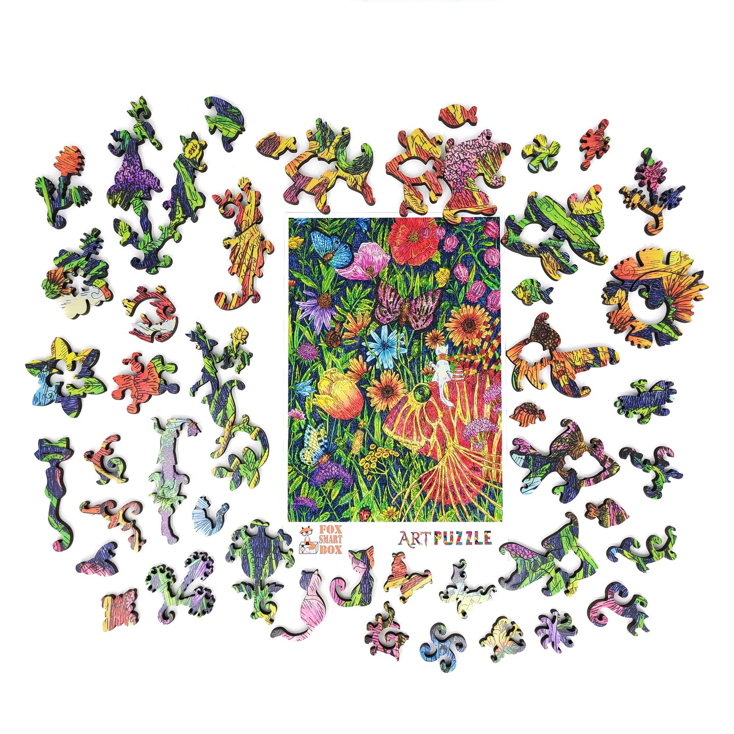 Wooden Jigsaw Puzzles for Adults - Uniquely Shaped Pieces - made