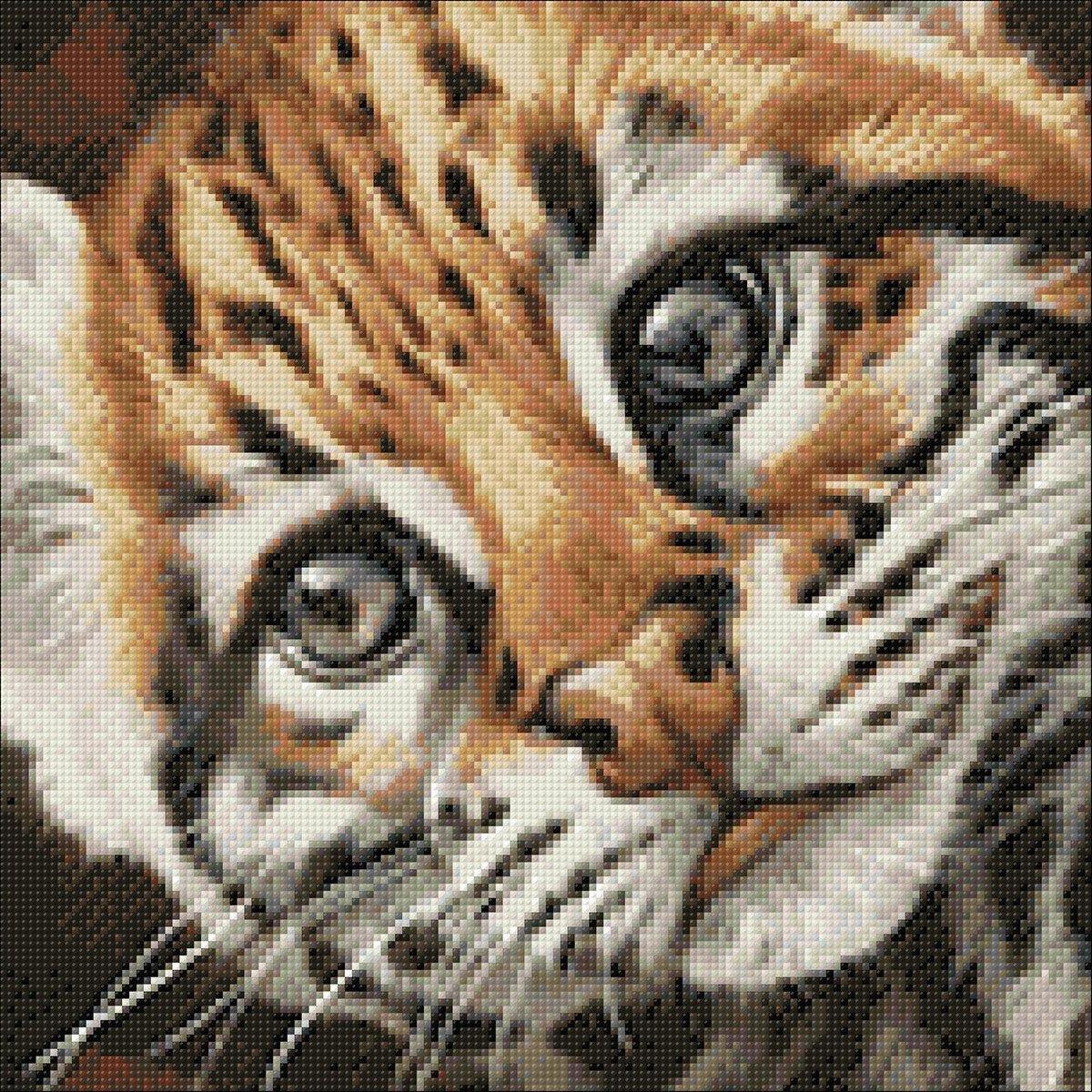 Ocelot Kitten WD2427 14.9 x 14.9 inches Wizardi Diamond Painting Kit