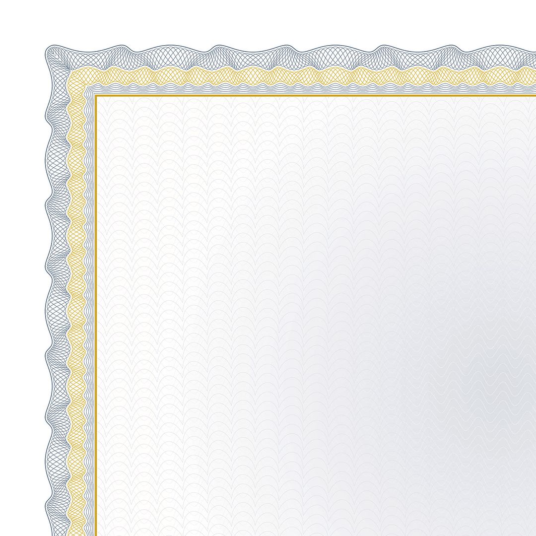 Great Papers! Certificate, Navy Twisty Graph with Gold Foil, 8.5&#x22; x 11&#x22;, Printer Compatible, 15 sheets