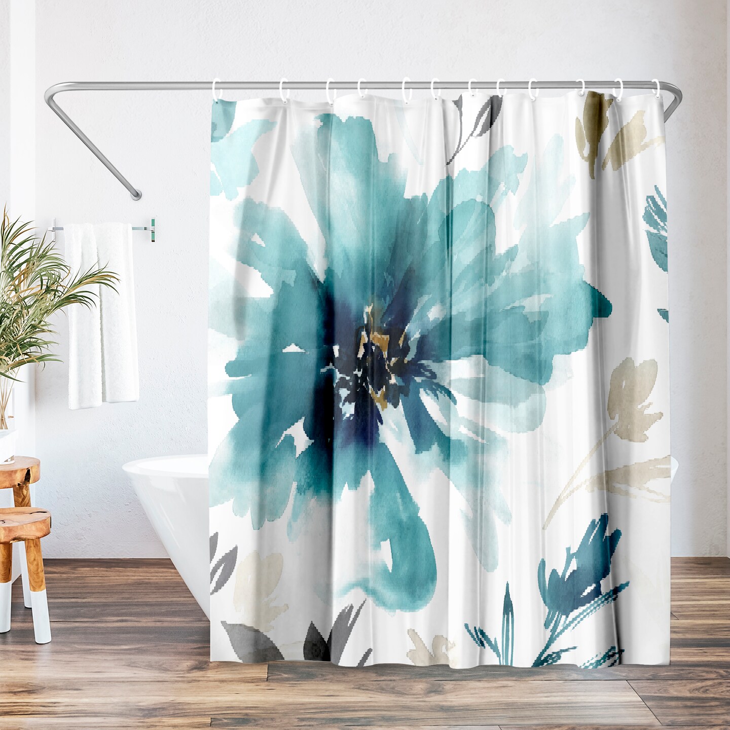 Finesse I by PI Creative Art Shower Curtain 71&#x22; x 74&#x22;