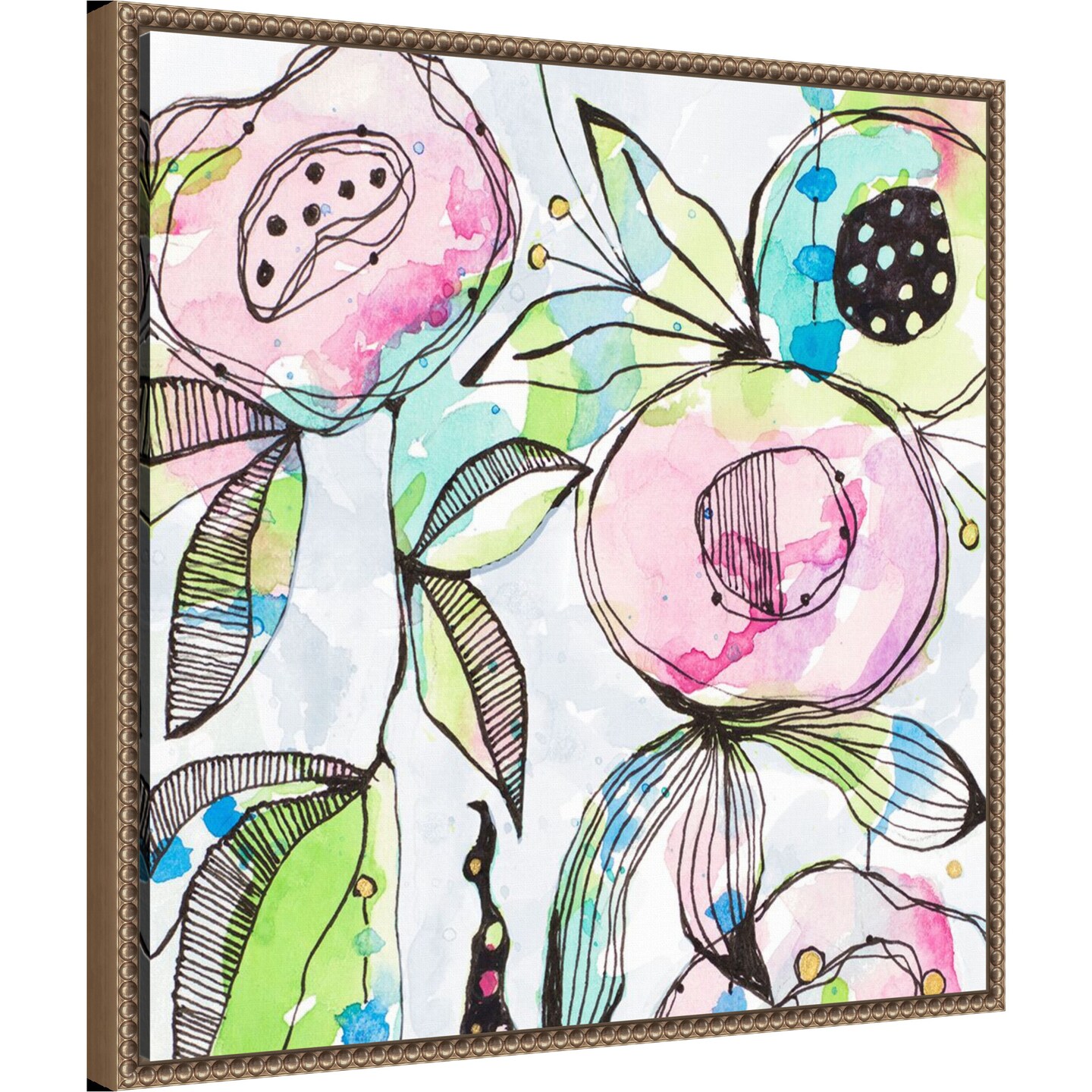 Blooming Summer by Krinlox Framed Canvas Wall Art
