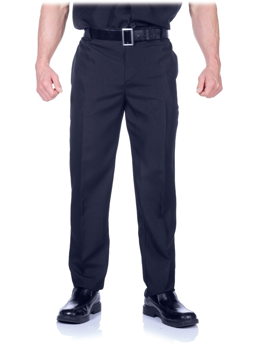 Men&#x27;s Black Police Officer Pants Costume Accessory