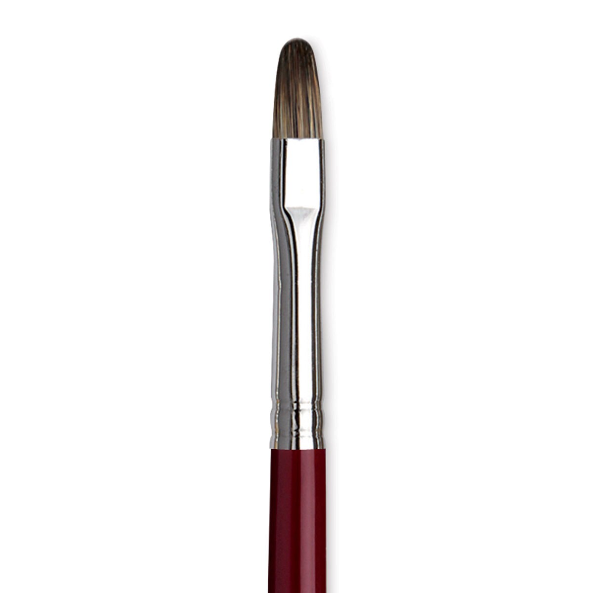 Da Vinci Black Sable Brush - Regular Filbert, Long Handle, Size 6