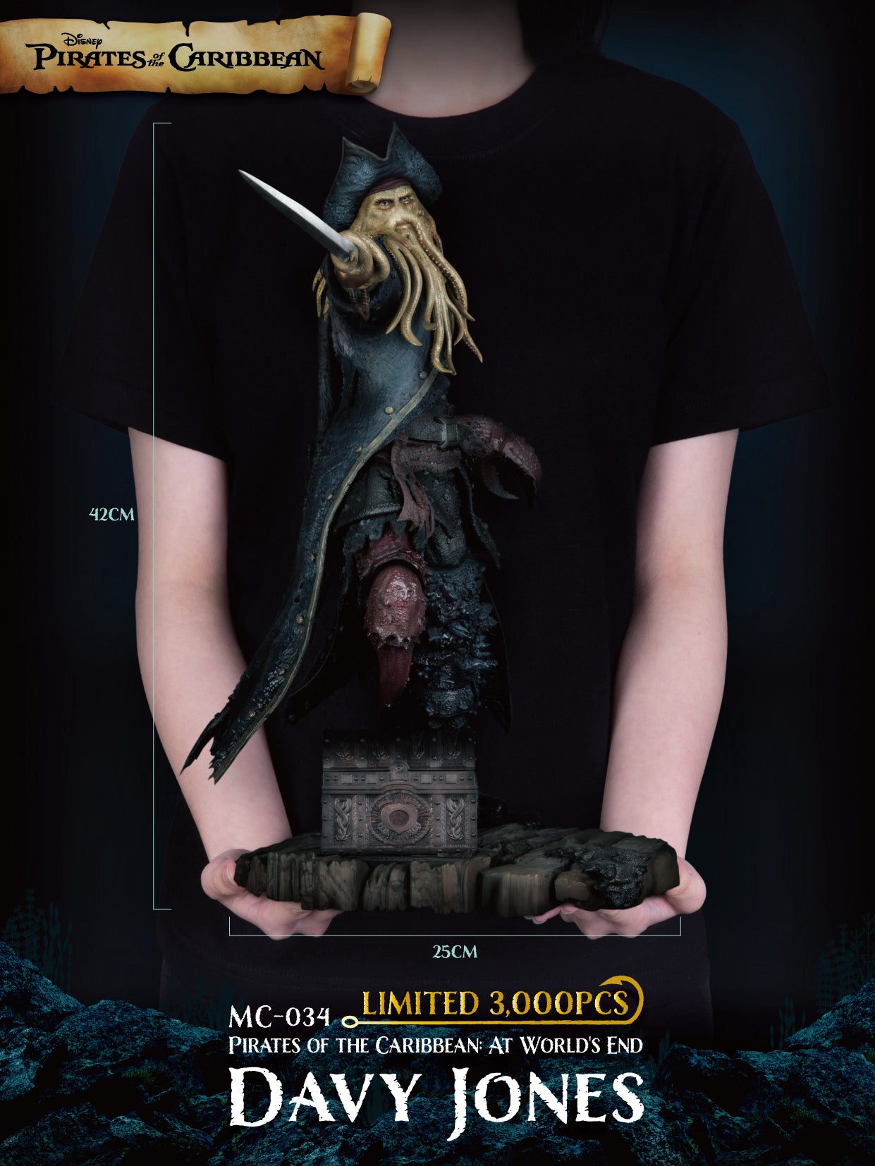 Pirates of the Caribbean Master Craft Davy Jones Table Top Statue