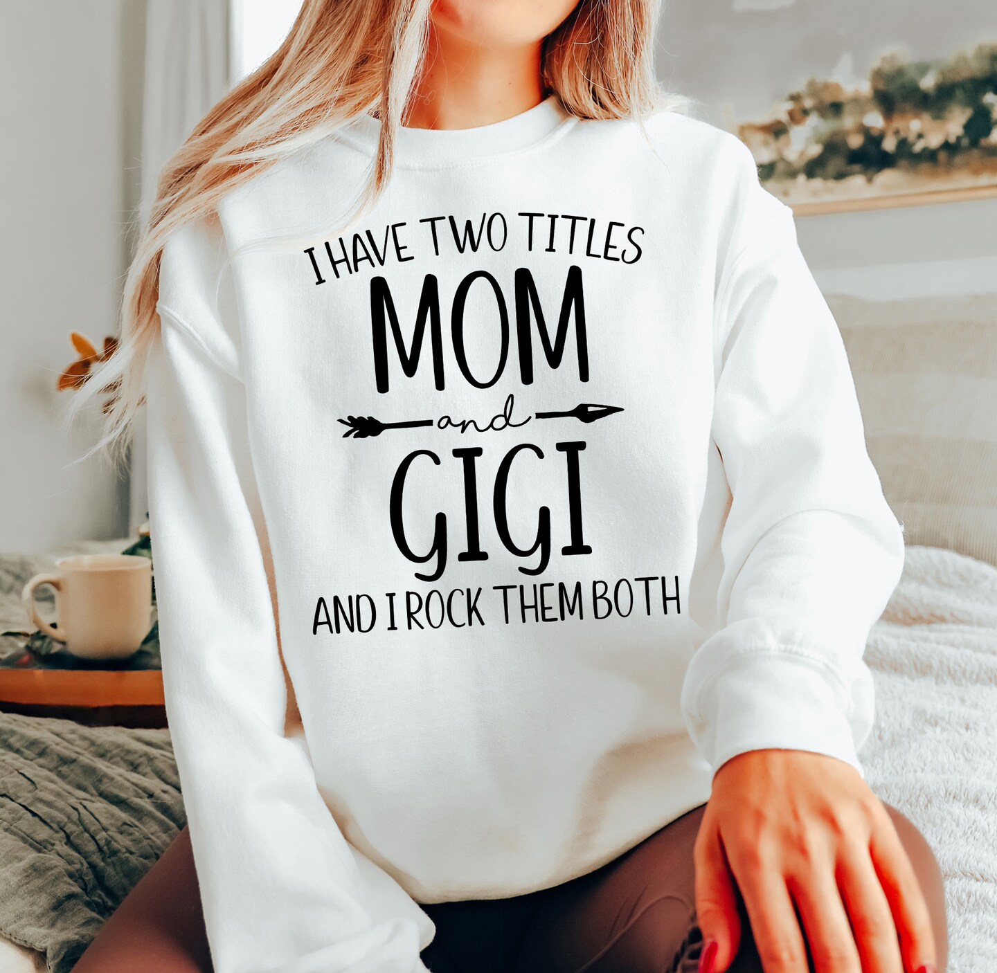i have two titles mom and gigi shirt