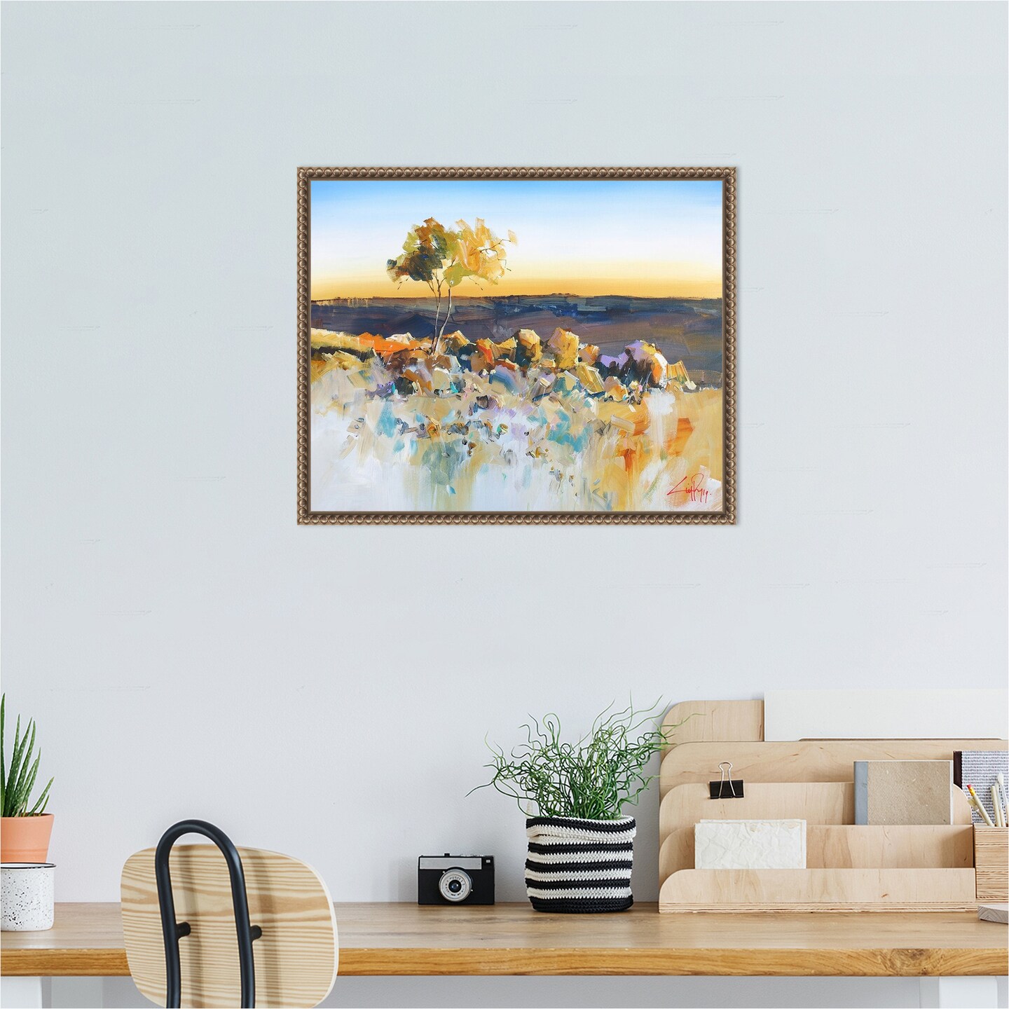 Silverton View by Craig Trewin Penny Framed Canvas Wall Art