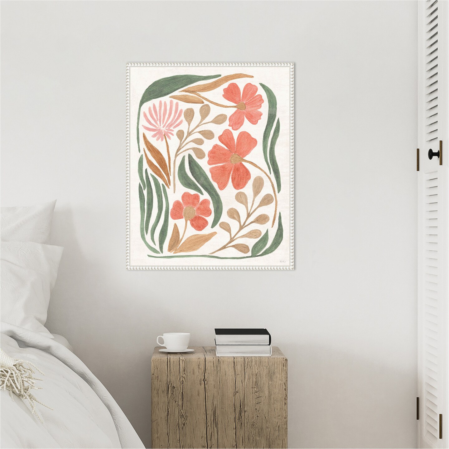 Floral Abstract I by Veronique Charron Framed Canvas Wall Art