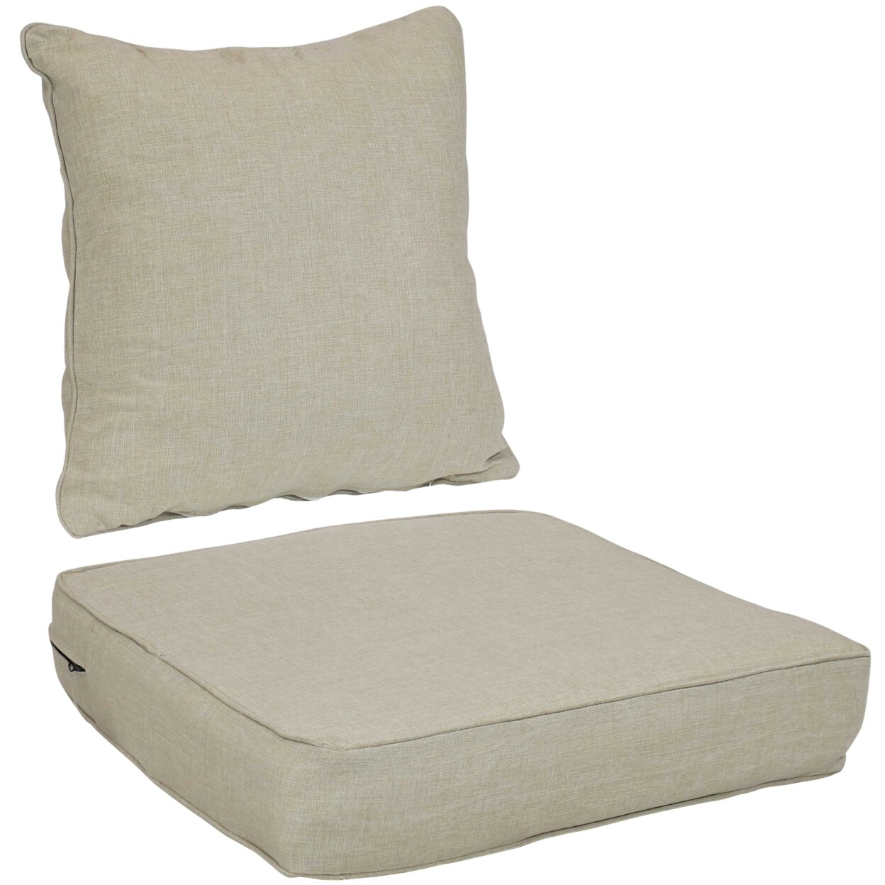 Sunnydaze   Indoor/Outdoor Polyester Back and Seat Cushions - Beige