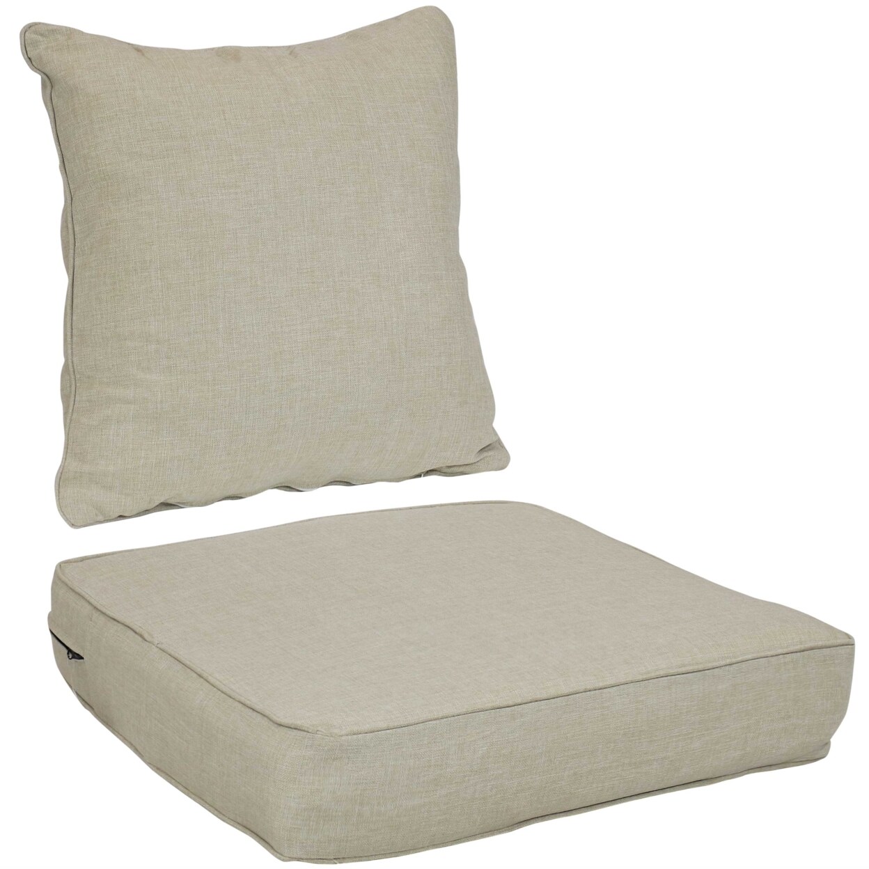 Sunnydaze Polyester Indoor And Outdoor Back And Seat Cushions - Beige