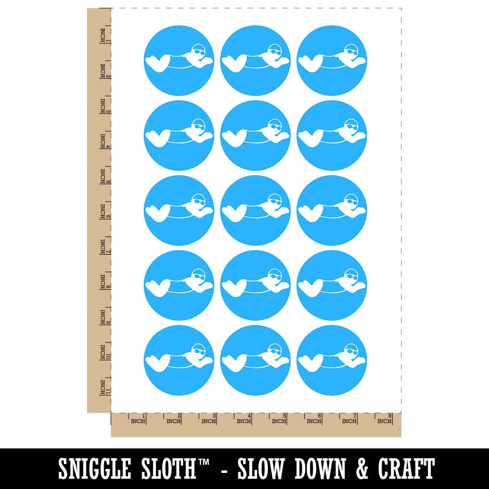 Swimming Swimmer Breaststroke Temporary Tattoo Water Resistant Fake Body Art Set Collection (1 Sheet)