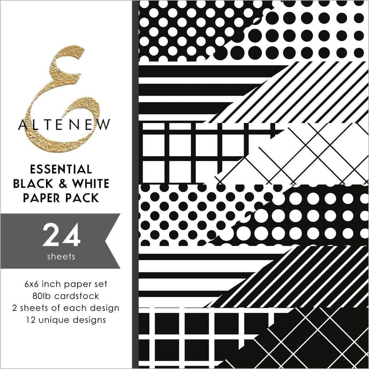 Essential Black &#x26; White 6x6 Paper Pack