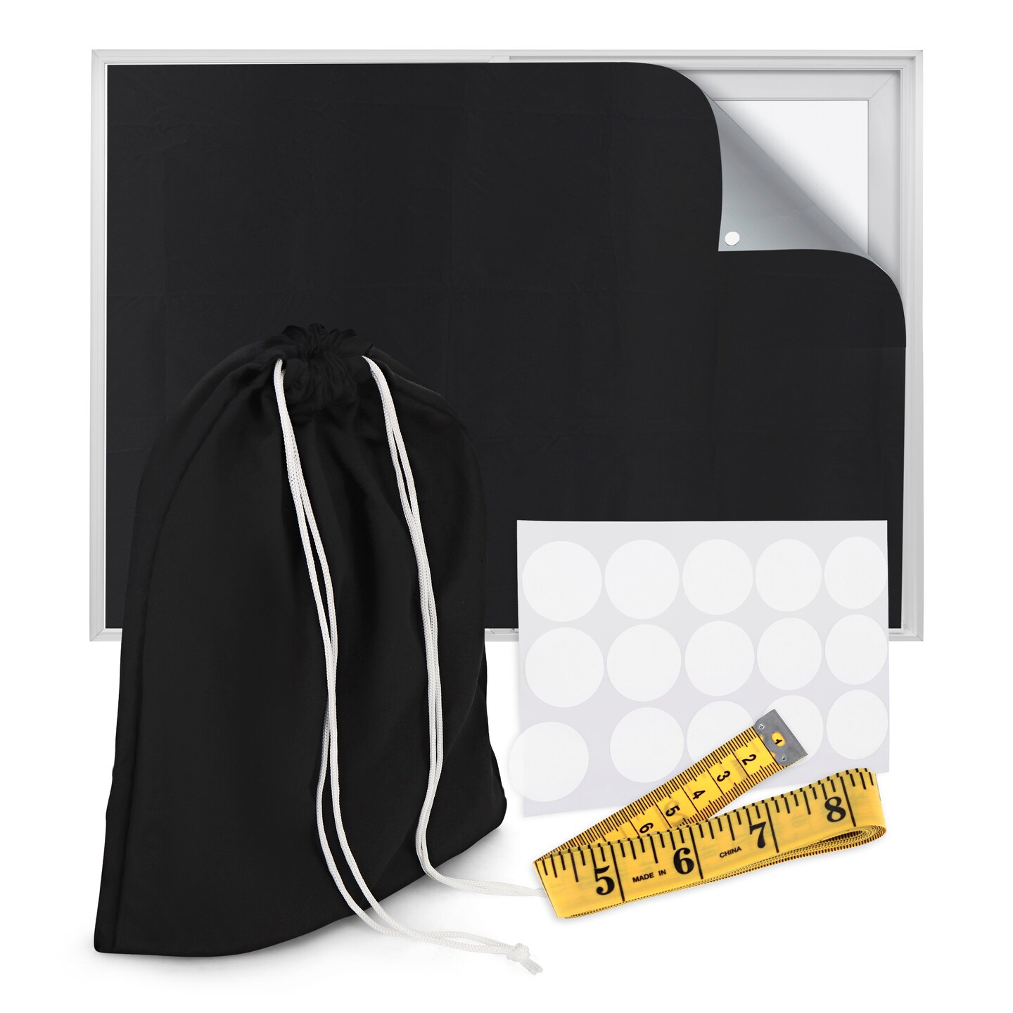 7Penn Temporary Blackout Shades - 57 x 118in Window Black Out Curtain Blinds