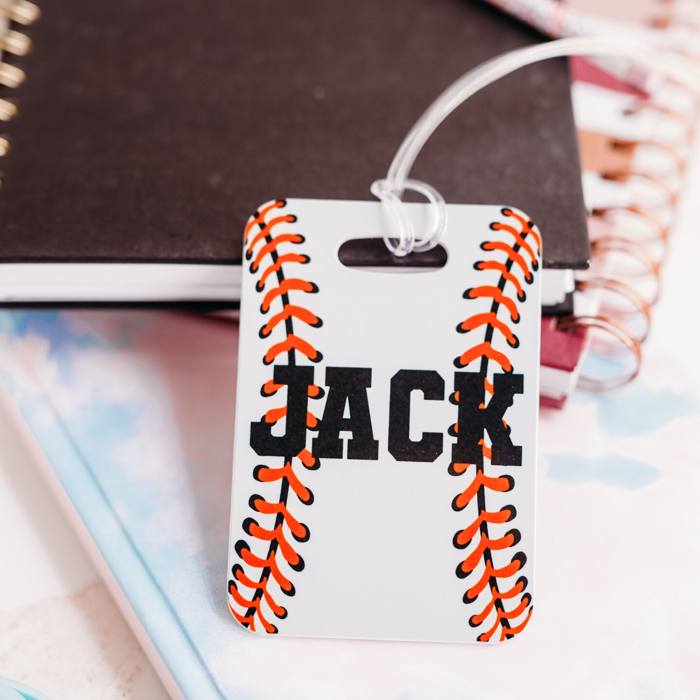 Baseball Bag Tag for Boys, Personalized Luggage Tag, Team Gift Idea