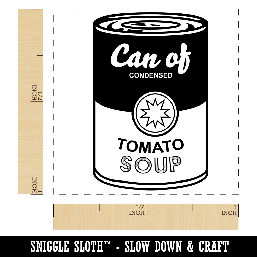 Can of Tomato Soup Modern Art Self-Inking Rubber Stamp Ink Stamper