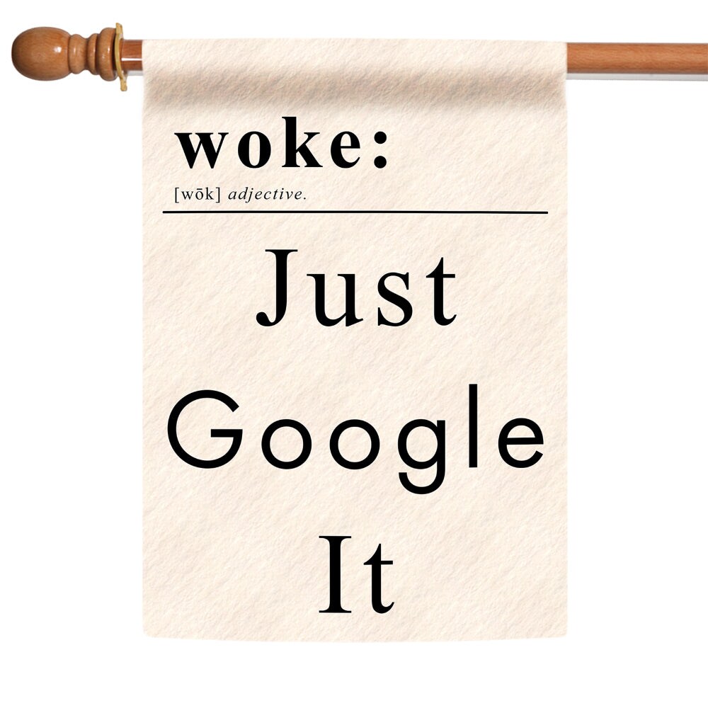 Woke Definition Decorative Funny Double Sided Flag