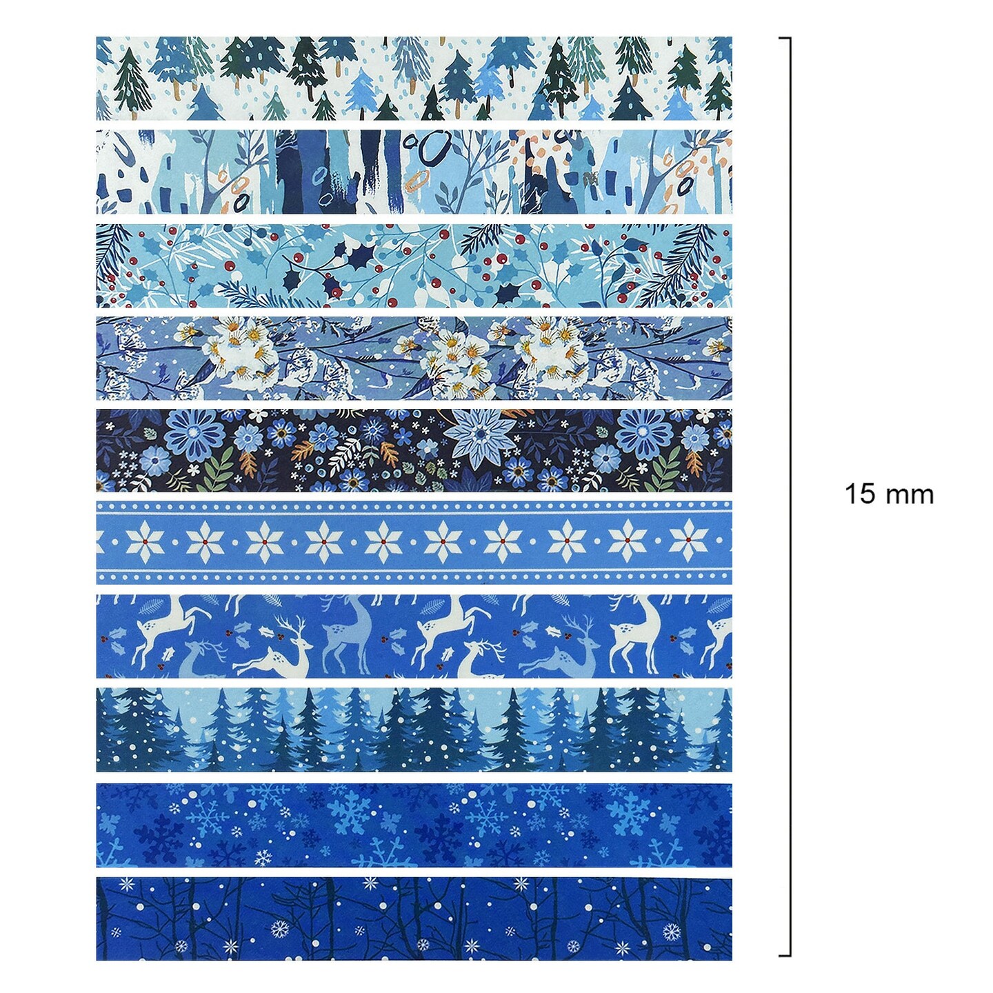 Wrapables Winter Season Washi Set for Arts & Crafts, Scrapbooking, Stationery, Diary