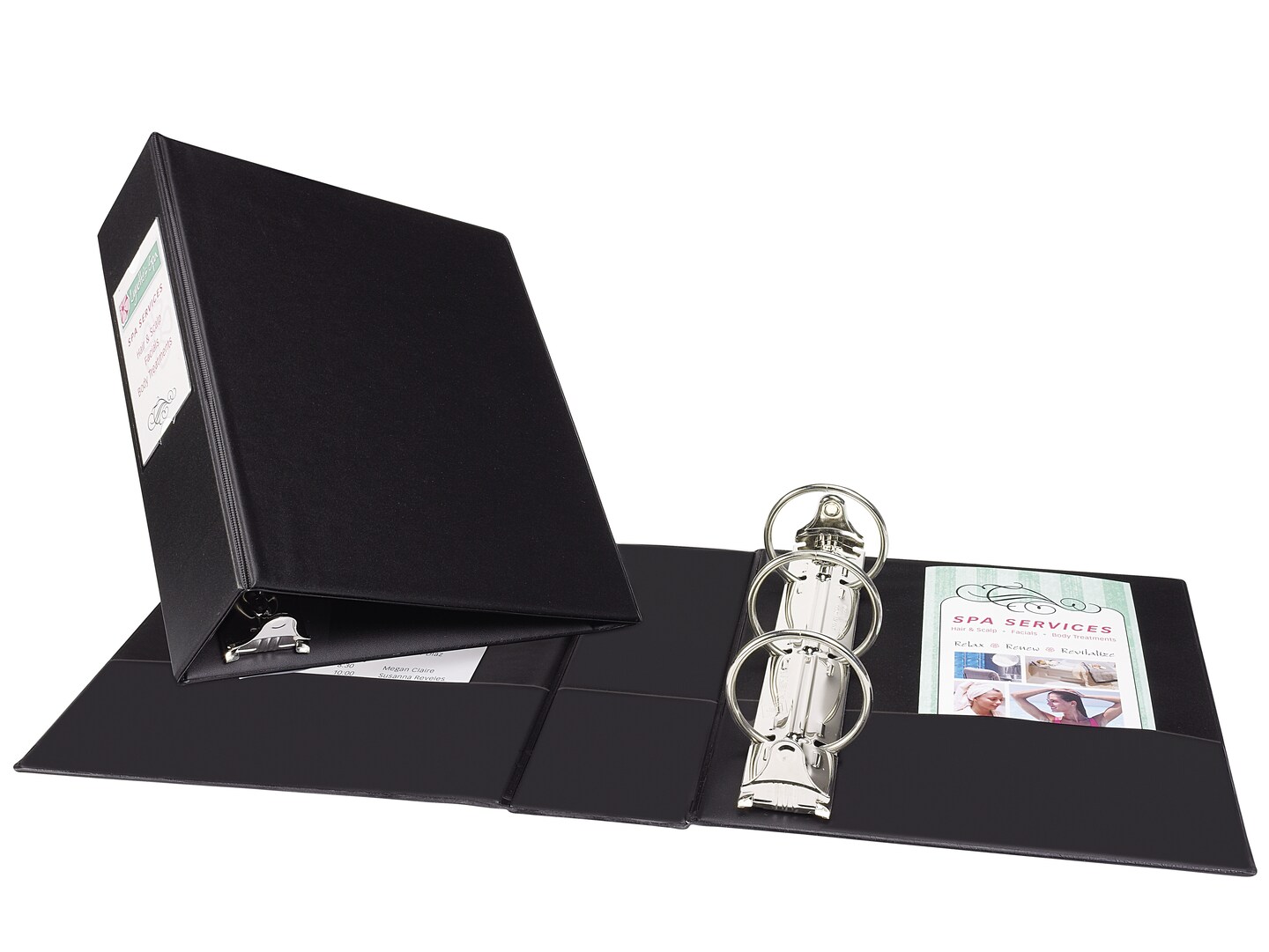 Avery Mini 3 Ring Binder, 5.5" x 8.5", 2" Round Rings, 375-Sheet Capacity, 2.8 Inch Wide Spine, Great for Home, School Supplies, Office, or Organization Needs, 1 Black Binder (27554)