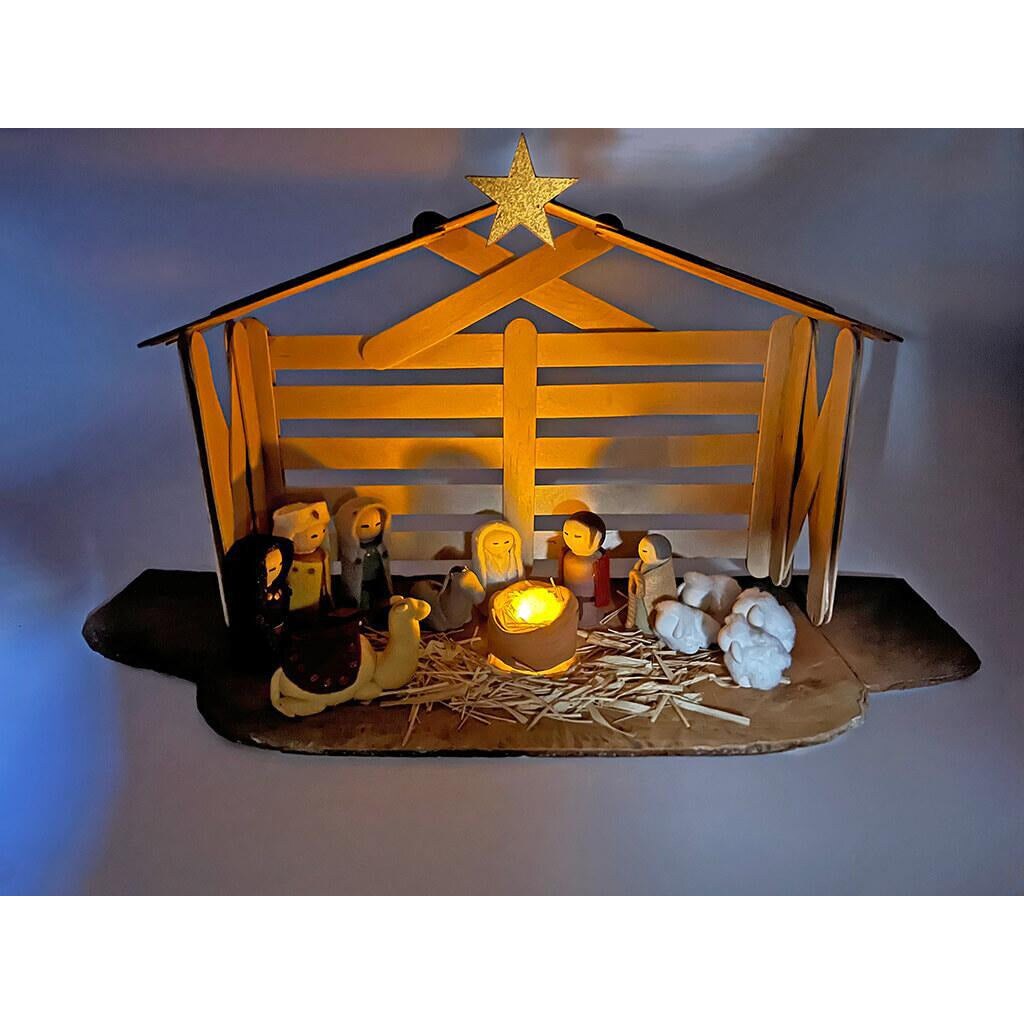 Christmas Nativity Scene Art Box. Kids Holiday Arts and Crafts