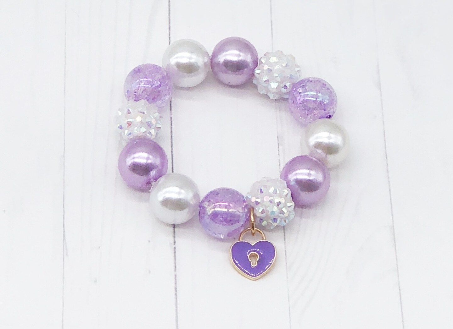 Little Girls Heart Beaded Bracelets, Flower Girl Gifts, Toddler Girls  Valentine Bracelet Jewelry.