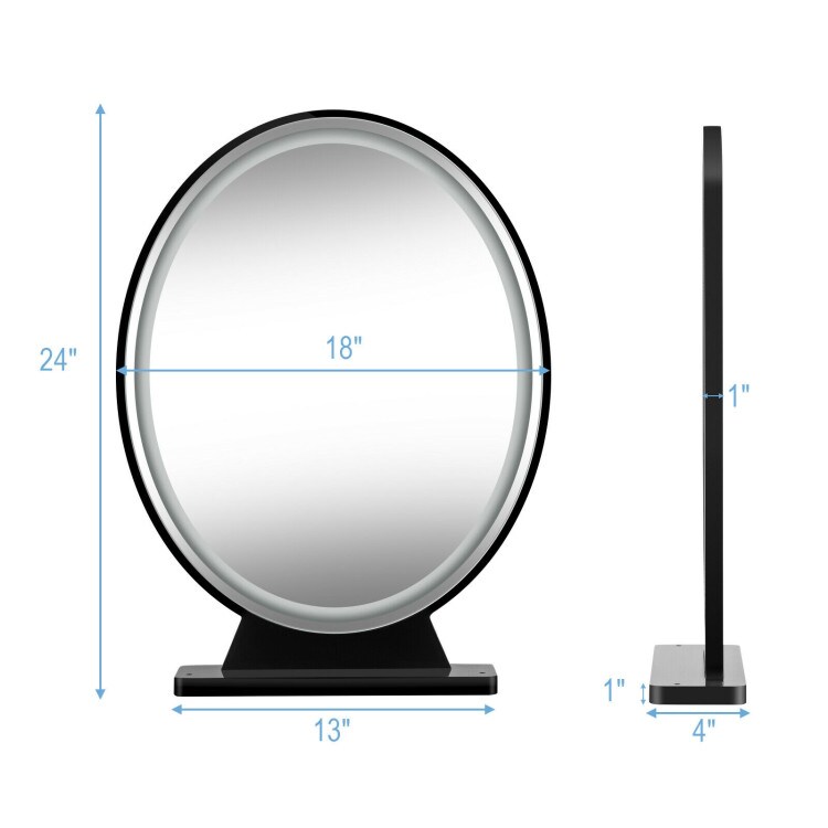 Hollywood Vanity Lighted Makeup Mirror Remote Control 4 Color Dimming