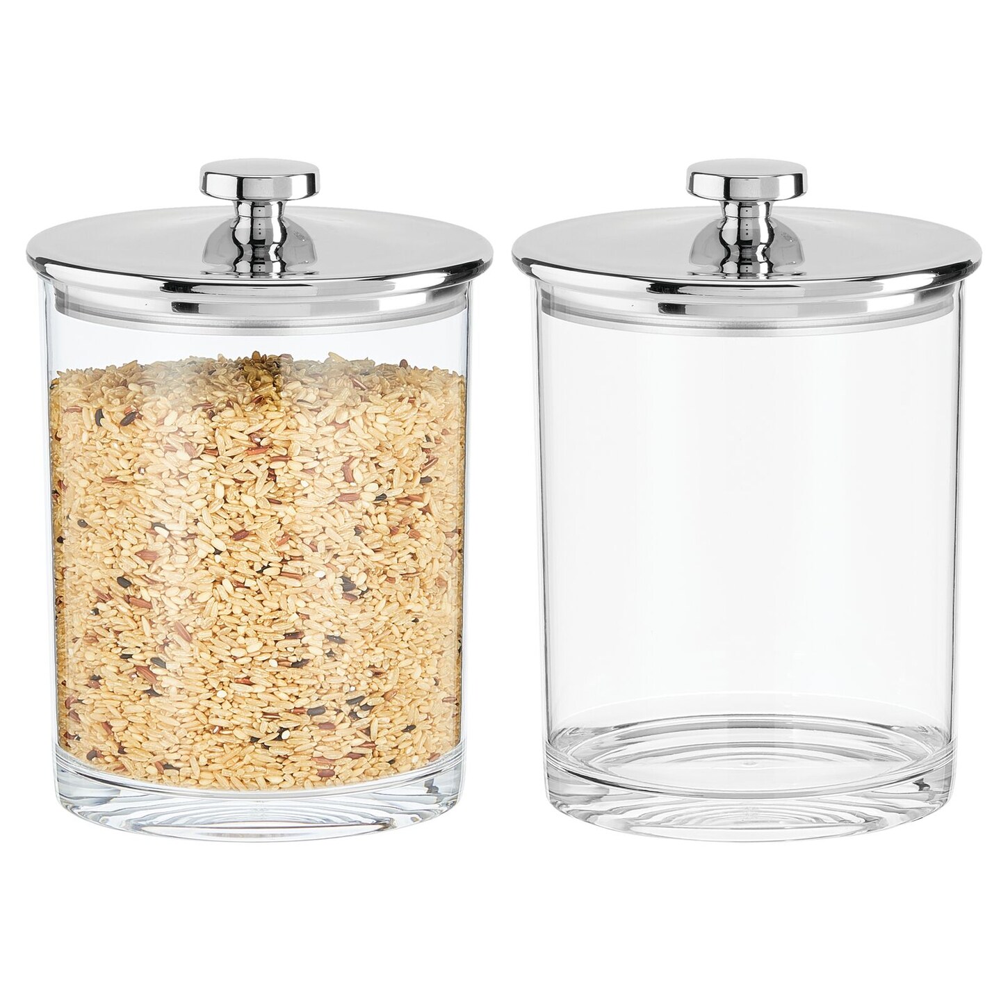 mDesign Kitchen Apothecary Airtight Canister Jars - 2 Pack