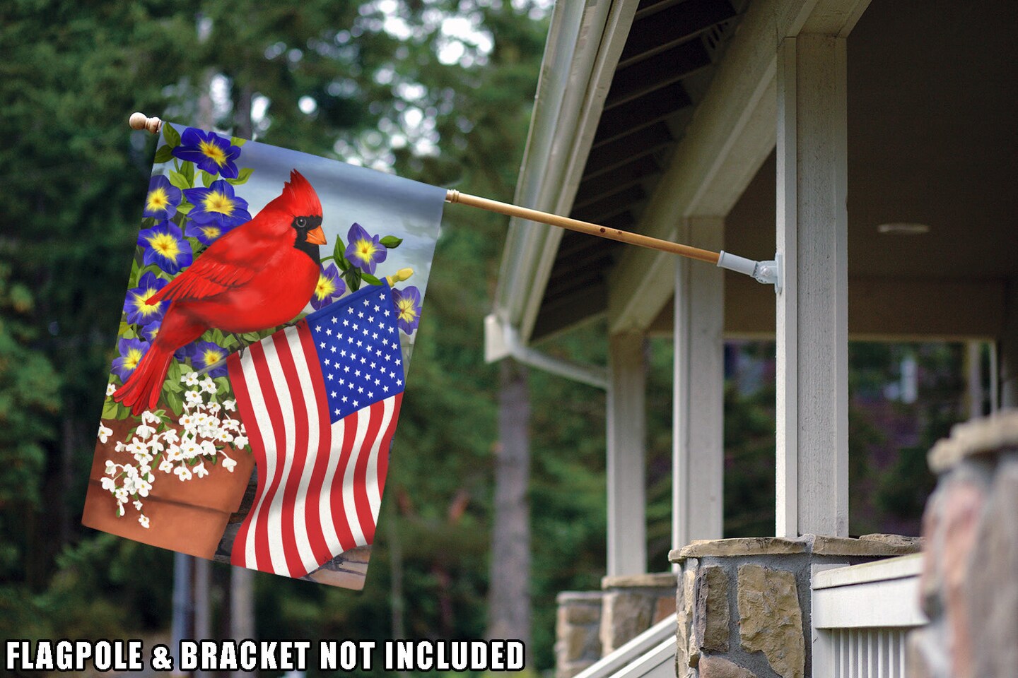 American Cardinal Decorative Patriotic Flag