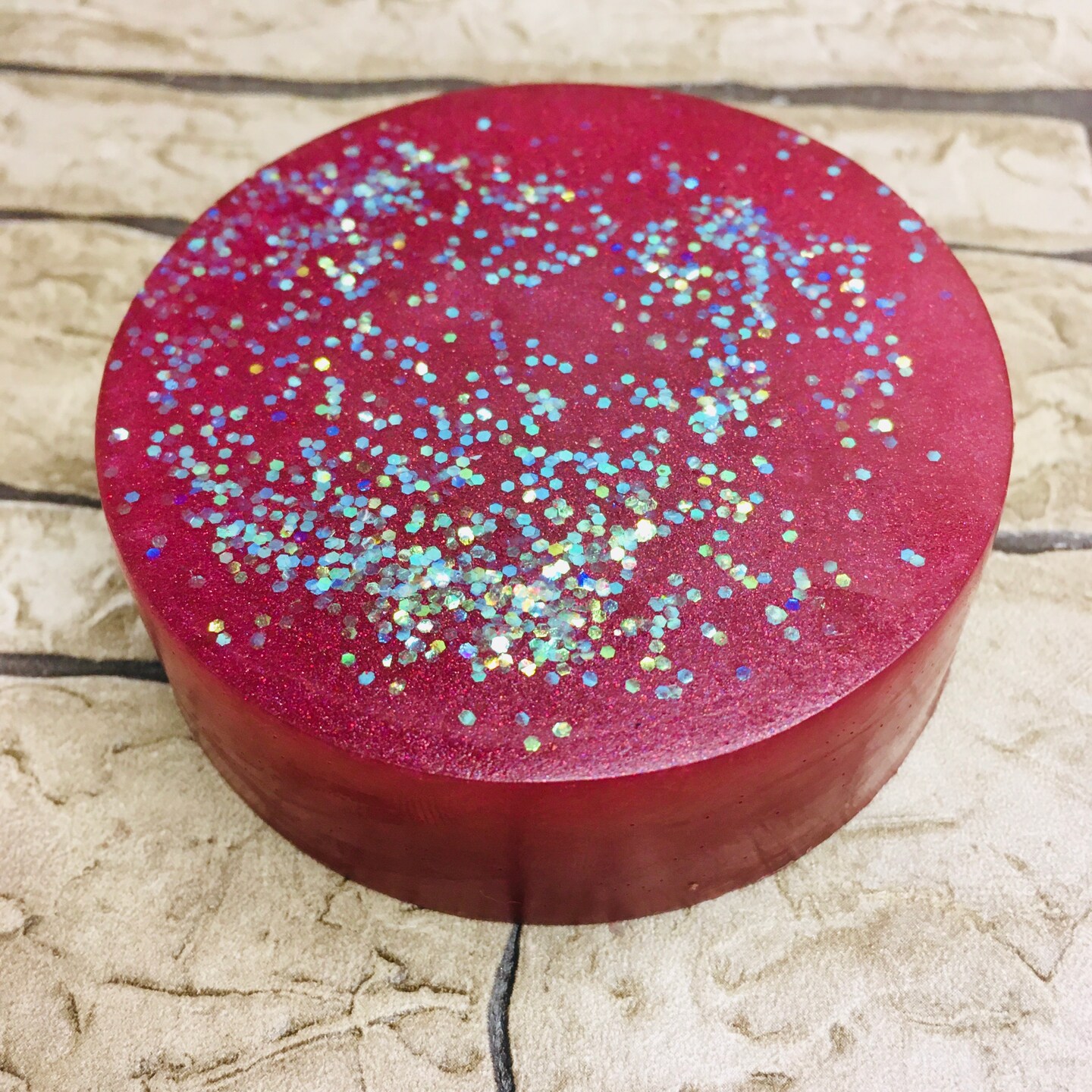 Handmade Bar Soap, Holiday Berries Scent, Glitter Soap Bar For Her, Bar