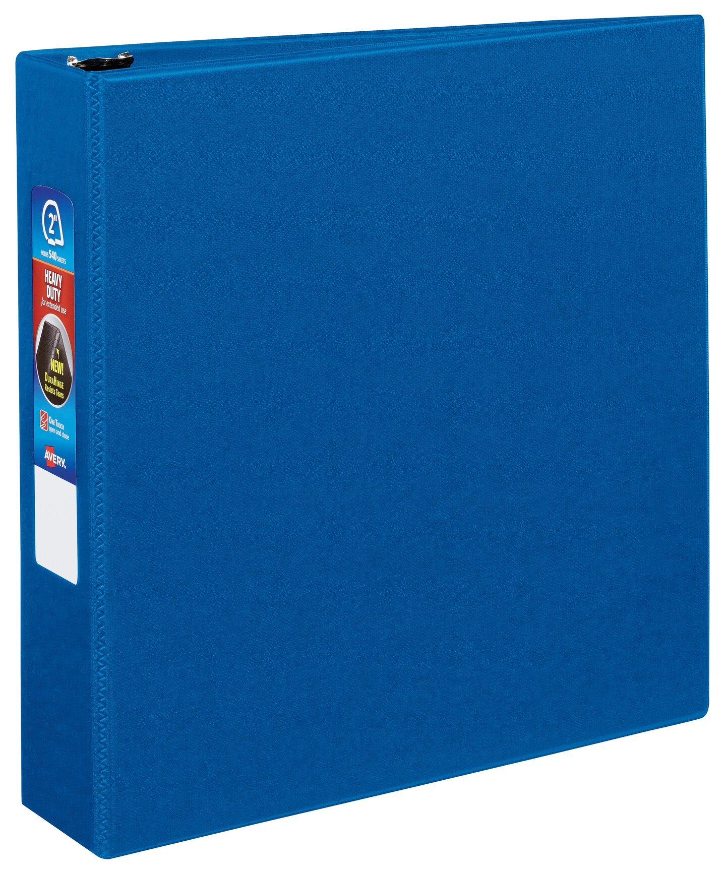 Avery Heavy-Duty Binder, 2" One-Touch Rings, 540-Sheet Capacity, DuraHinge, Blue (79882)