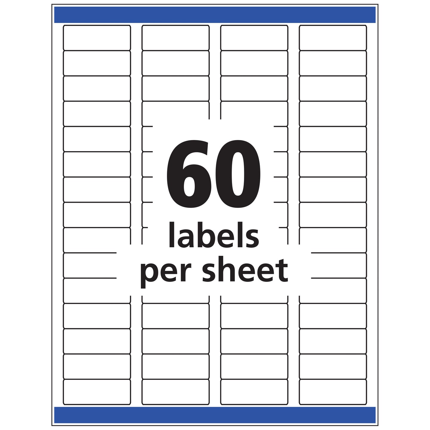 Avery Glossy Clear Address Labels, Sure Feed Technology, Laser/Inkjet, 2/3&#x22; x 1-3/4&#x22;, 600 Labels (6520)